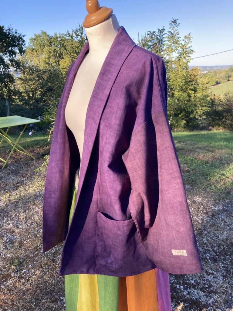 Veste kimono bois de campêche