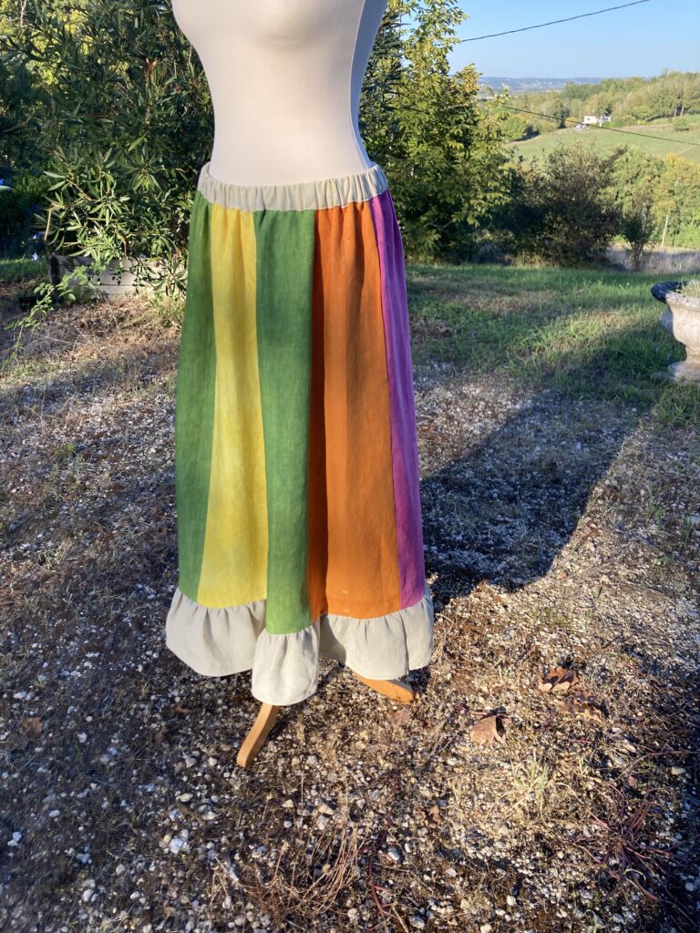 jupe multicolore devant
